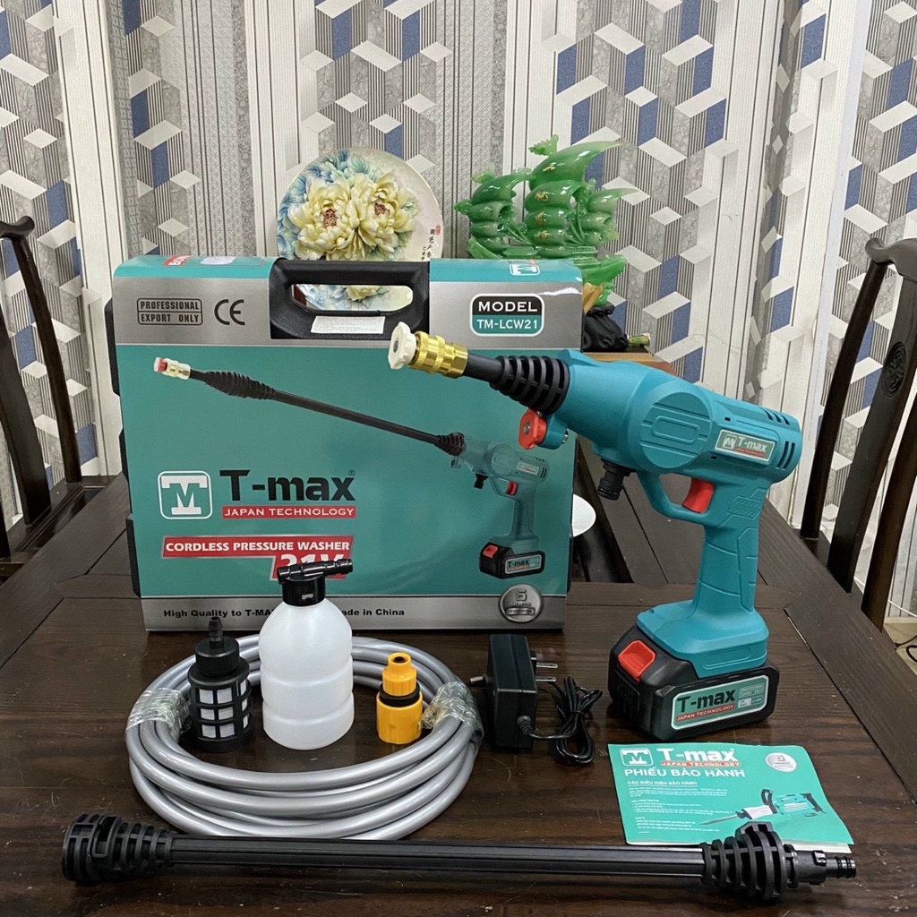 Máy Rửa Xe Dùng Pin 21v TMAX TM-LCW21