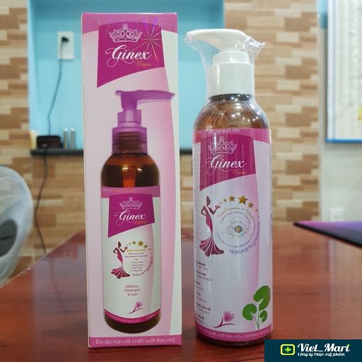 Gel vệ sinh phụ nữ GINEX NANO 180ml dung dịch vệ sinh phụ nữ giảm mùi hôi giảm thâm ngứa