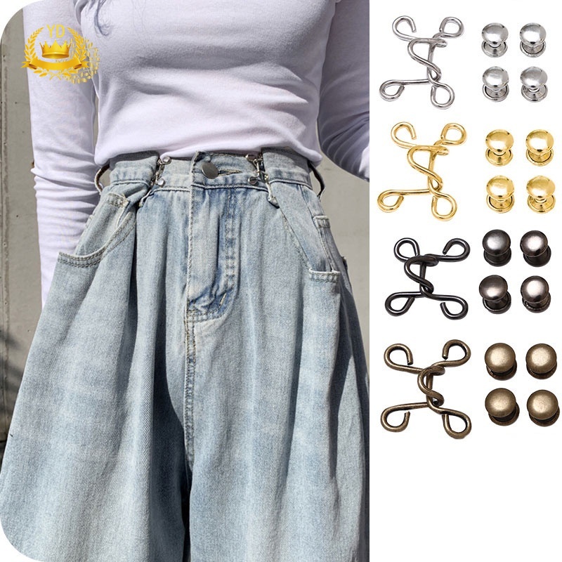 Bộ nút kẹp quần jean có thể điều chỉnh thời trang Hàn Quốc