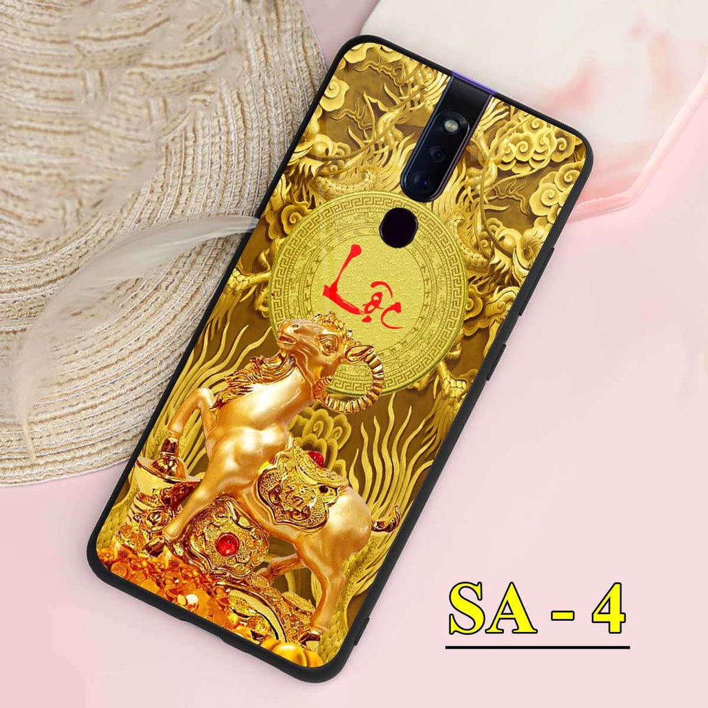 Ốp lưng 12 con giáp - Ốp in oppo F11 - F11 pro trên mặt lưng kính cường lực in hình sáng bóng