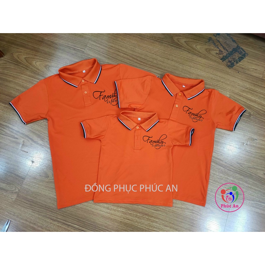 Áo thun polo cá sấu có cổ nam nữ - đồng phục gia đình 3 4 5 người đủ màu đủ size - Family is Forever