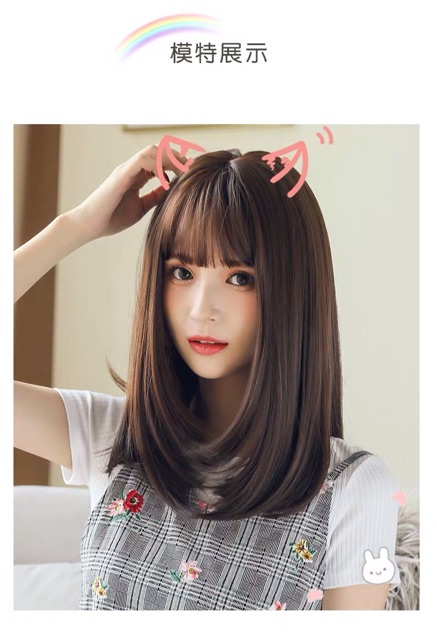 [FREESHIP50K] [Ảnh thật] Tóc bộ ngang vai cụp nhẹ sỉ 95k