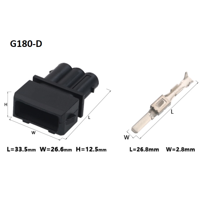 G180-Giắc cắm đèn xe hơi chống thấm nước 3 lỗ 3.5mm