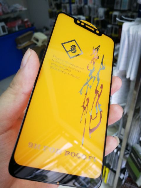 Kính cường lực 6D cho Pocophone F1 Full màn Full keo (tặng keo chống hở méo giấy lấy bụi)