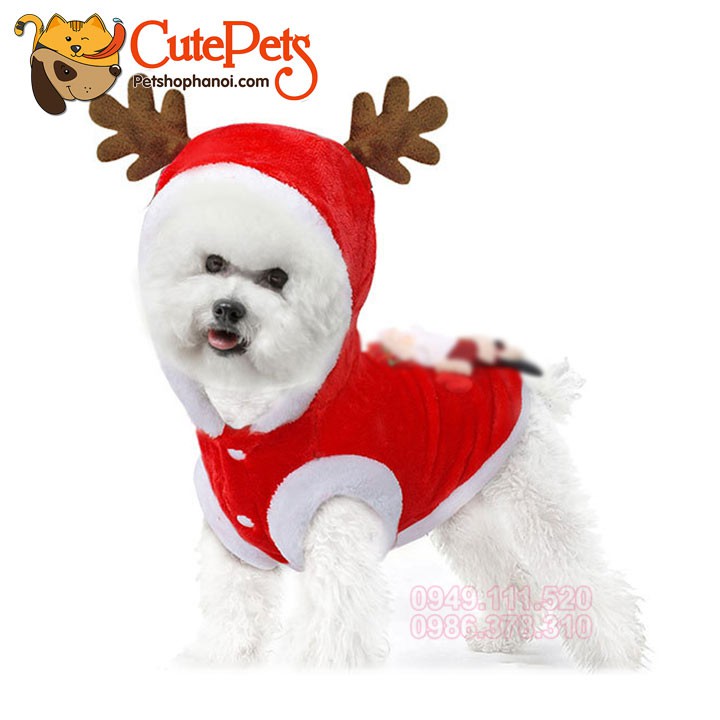Áo noel vải lông dành cho thú cưng - CutePets