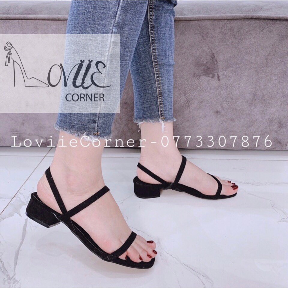 SANDAL CAO GÓT LOVIIECORNER - GUỐC SANDAL 3P - SANDAL NỮ QUAI MẢNH - GIÀY CAO GÓT 3P KHÓA CÀI S210302