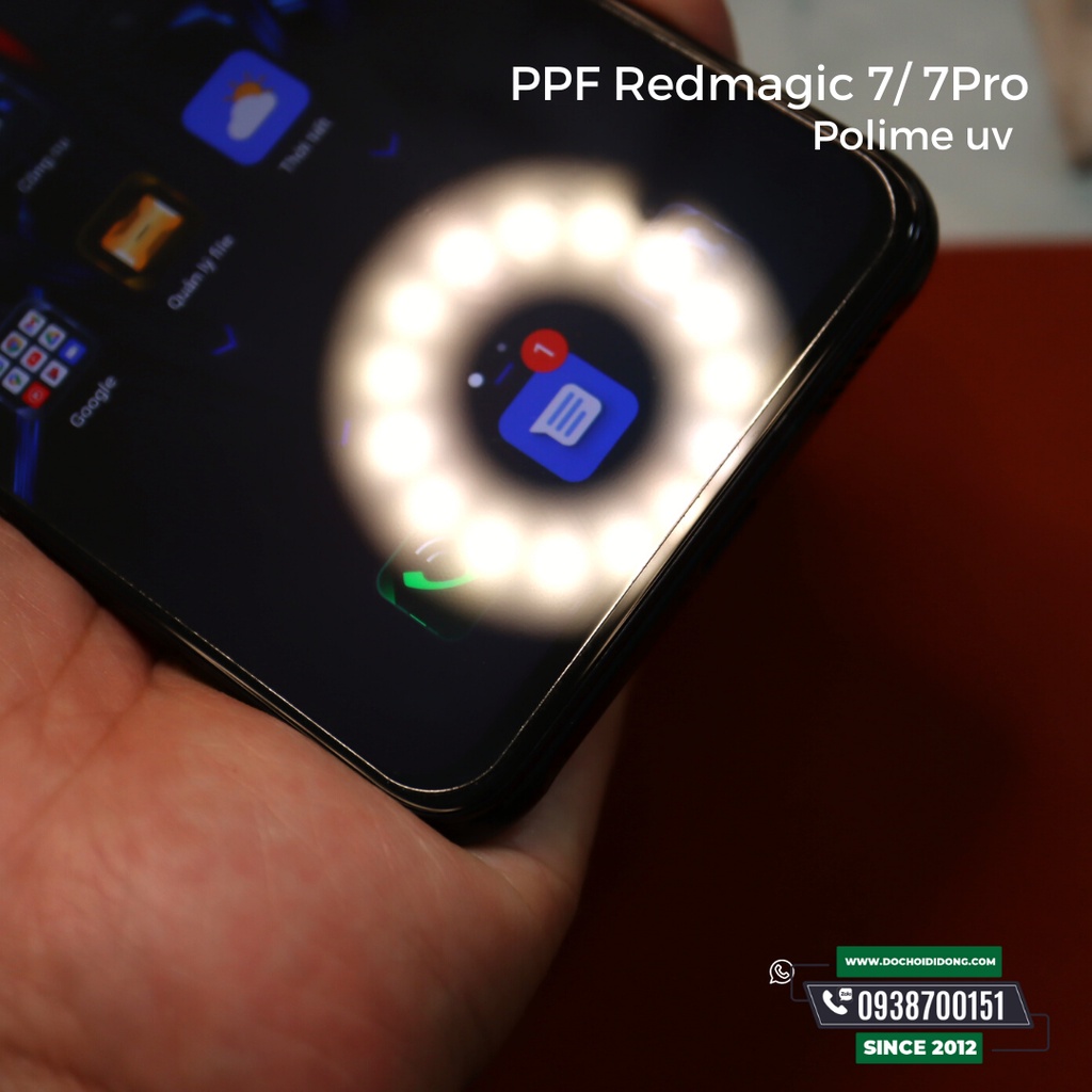 Miếng dán màn hình polime UV kháng khuẩn cao cấp dành cho Red Magic 7/ 7 Pro