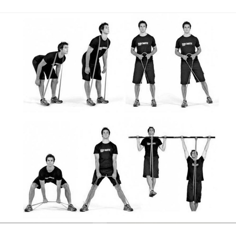 Dây Kháng Lực Tập Gym Powerband Đa Năng Toàn Thân Tập Xà Đơn Chính Hãng Aolikes 15lbs-175lbs