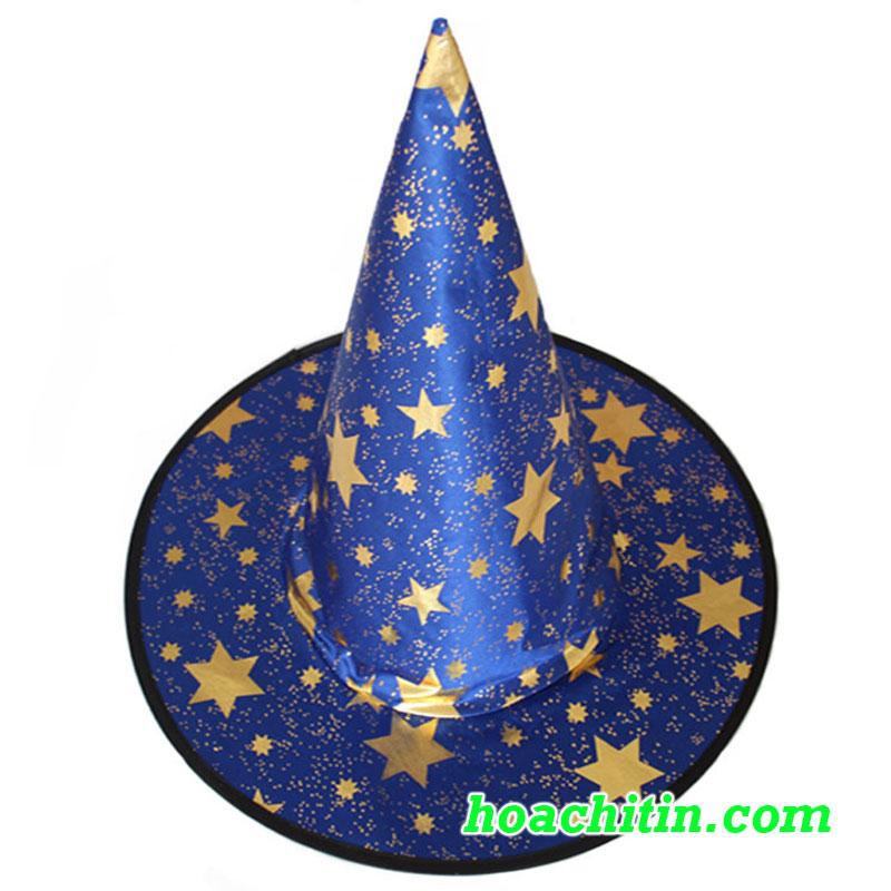 Nón Phù Thủy Nhũ Sao hóa trang Halloween