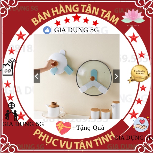 Cài vung nắp xoong nồi gắn tường không cần khoan Móc dán tường hình chữ v xoay 360 độ dùng để treo đồ đa năng tiện dụng