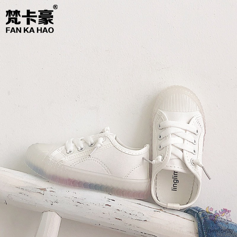Giày thể thao vải canvas thoáng khí phong cách Hàn Quốc thời trang năng động cho bé