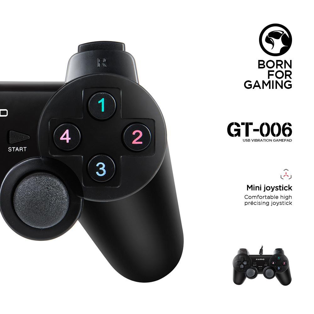 Tay cầm chơi game có dây cao cấp Marvo GT-006 (Đen)