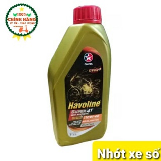 Nhớt xe số 10w40 1L bán tổng hợp caltex havoline super4T semi synthetic