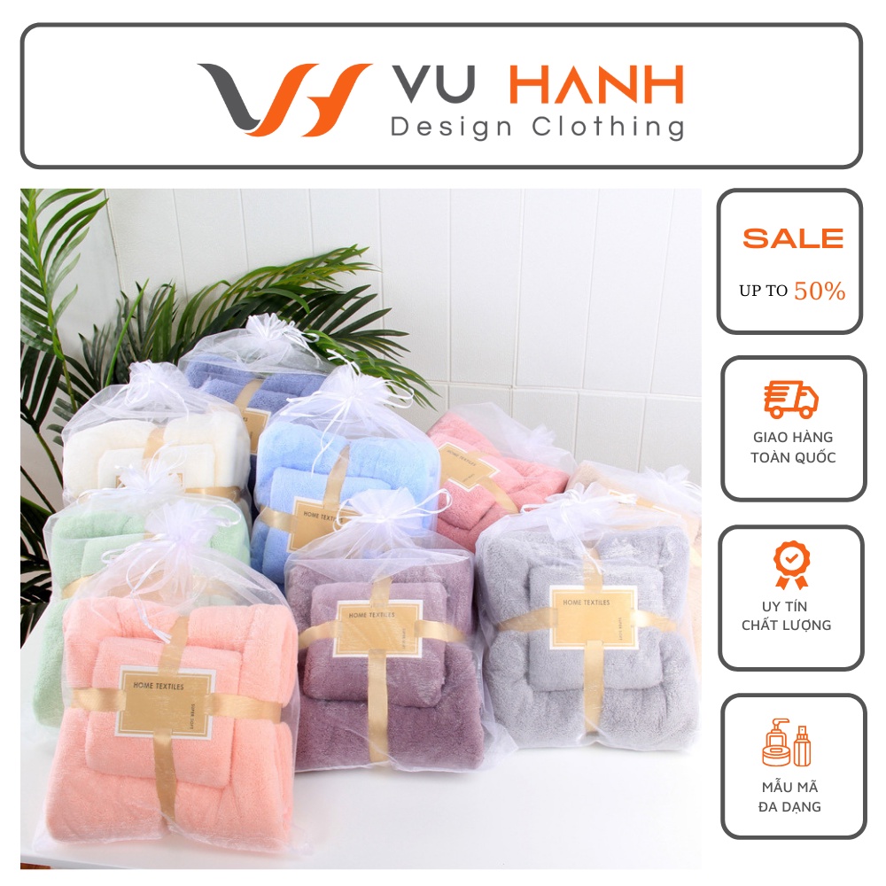 Set 2 khăn tắm lông cừu Hàn Quốc | Shop Vũ Hạnh