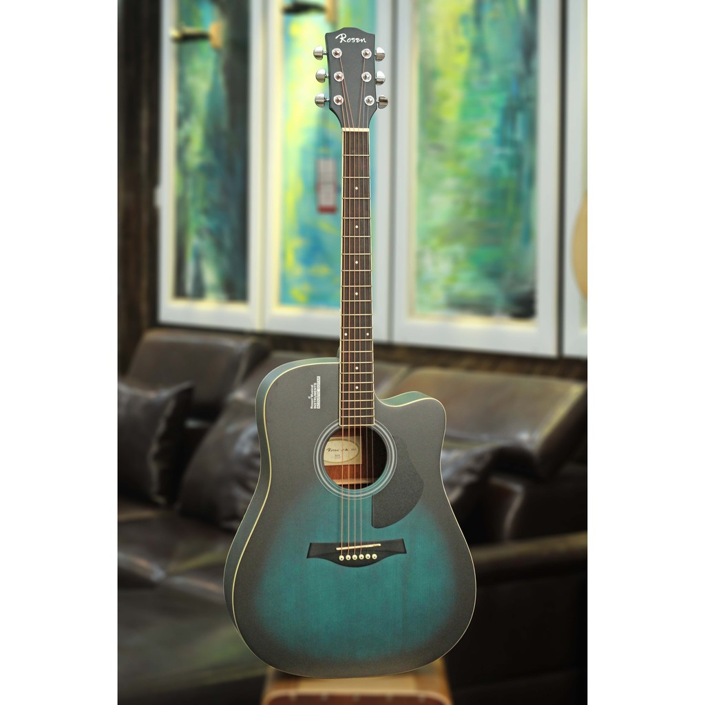 Đàn Guitar Acoustic Rosen Xanh Ngọc G11