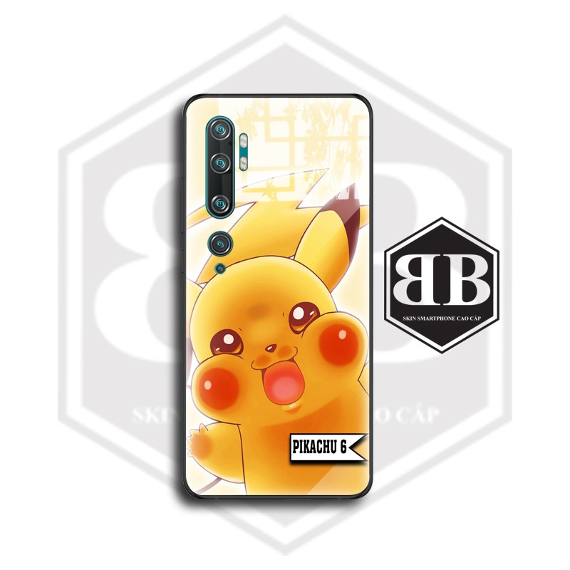 Ốp lưng kính cường lực Xiaomi Redmi Note 10 CC9 Pro / Redmi K20 Mi 9T / Mi CC9 Mi A3 Lite / Note 9 Pro Max pikachu | BigBuy360 - bigbuy360.vn