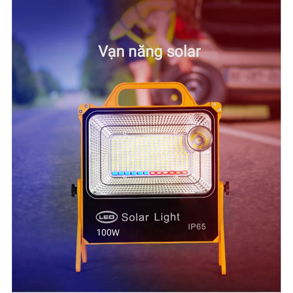 Đèn sạc đa năng xách tay năng lượng mặt trời Vạn Năng Solar 100w