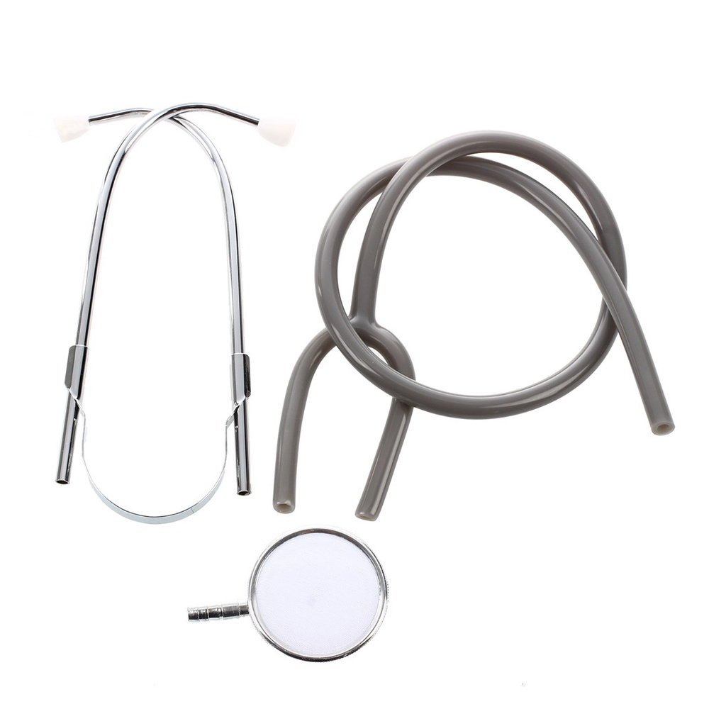 Pro Dual Head EMT Stethoscope for Doctor Nurse Vet Student Health Blood Gray