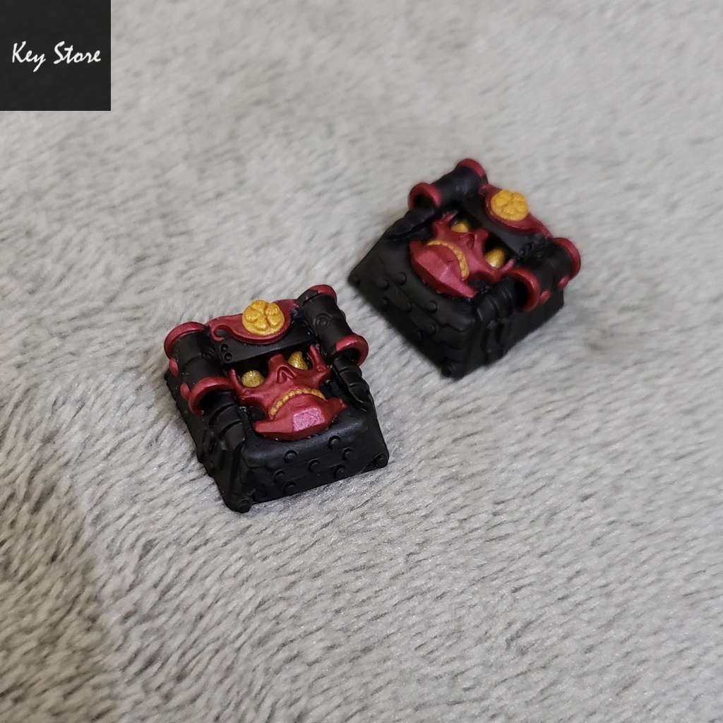 Nút bàn phím cơ artisan keycap samuki màu đỏ samurai