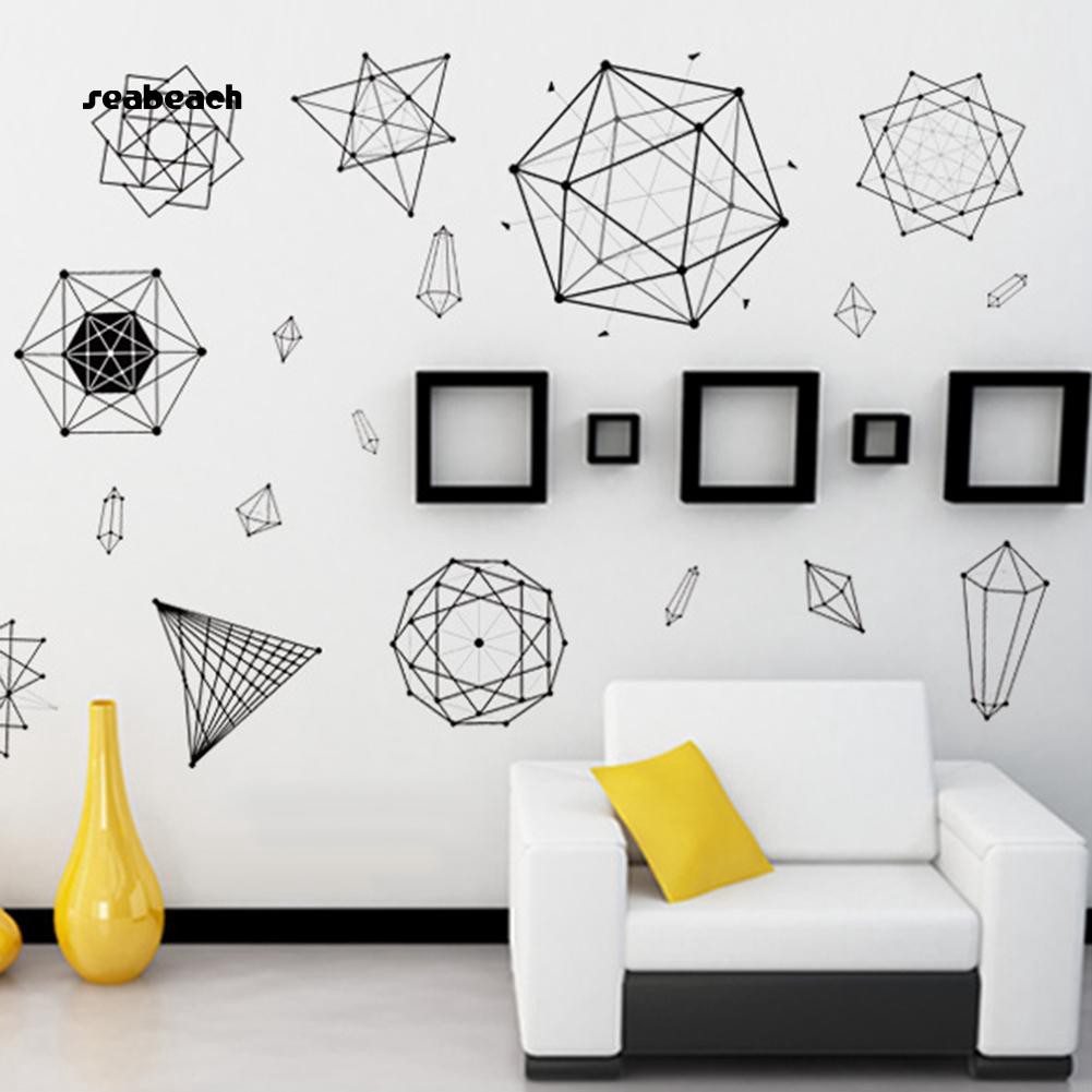 Sticker dán tường họa tiết hình học độc đáo