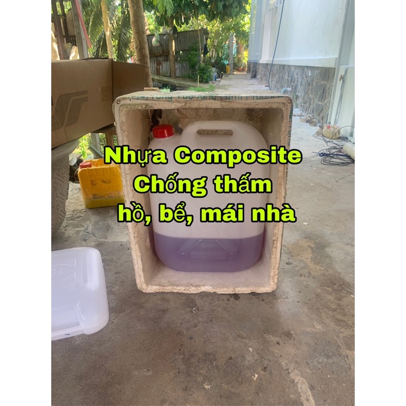 Combo 4kg keo polyester+1kg sợi thuỷ tinh làm composite