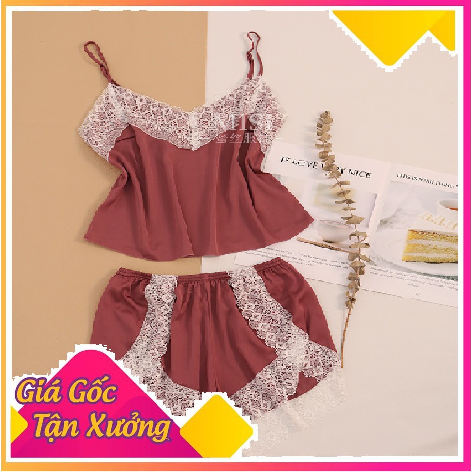 𝐁𝐨̣̂ 𝐧𝐠𝐮̉ 𝐡𝐚𝐢 𝐝𝐚̂𝐲 𝐥𝐮̣𝐚 𝐜𝐚𝐨 𝐜𝐚̂́𝐩 🔥HÌNH THẬT🔥 sexy phối ren trắng váy ngủ lụa bigsize đẹp giá rẻ | BigBuy360 - bigbuy360.vn