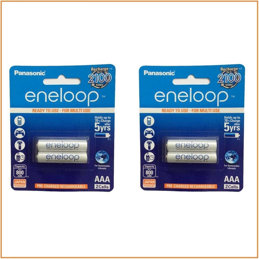 Pin sạc AAA Eneloop Panasonic , Vỉ 2 viên 750-800mAh