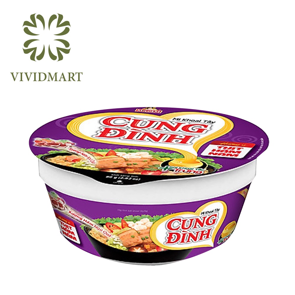 MÌ TÔ CUNG ĐÌNH VỊ THỊT, SƯỜN HEO HẦM MĂNG/ NGŨ QUẢ/ NẤM, TÔM CHUA CAY, BÒ, GÀ, CUA BỂ RAU RĂM – HỘP85G - MICOEM