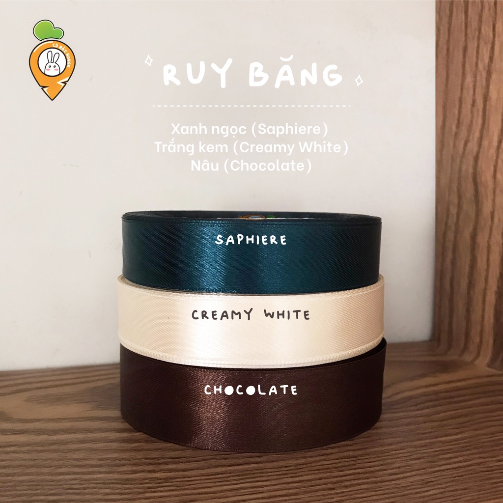 [Bán theo mét] Ruy băng lụa bản rộng 2cm (full palettes) / [Sỉ lẻ] / [Ảnh thật][Ưu đãi]