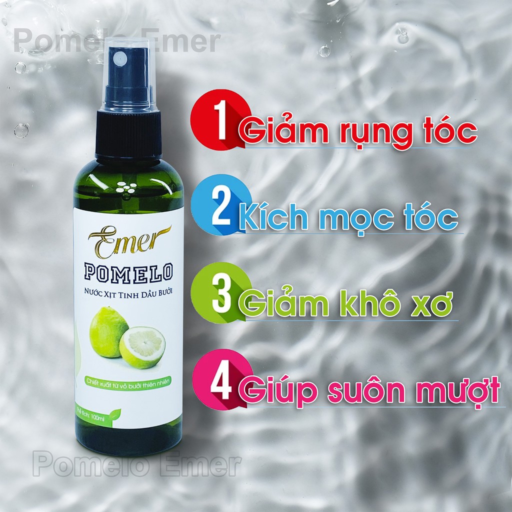 [GIÁ SỈ] Bộ 10 chai xịt tinh dầu bưởi kích mọc tóc Pomelo Emer (100ml x 10) giúp giảm rụng tóc, kích mọc tóc nhanh hơn