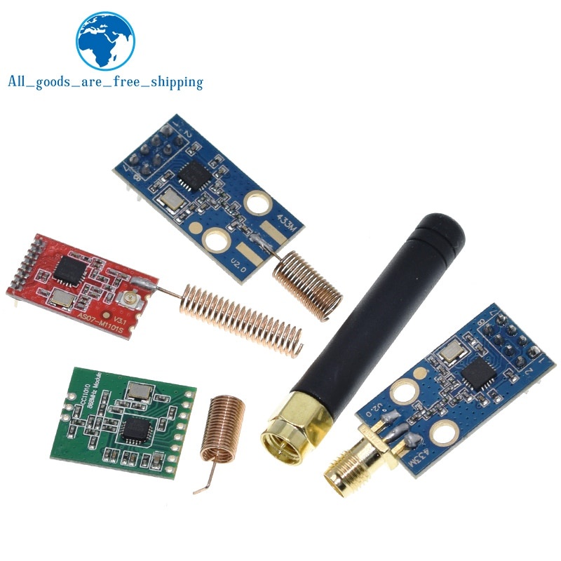 Mô Đun Truyền Tín Hiệu Không Dây Cc1101 10mw 433mhz 868mhz 300-1000m Với Ăng Ten Sma