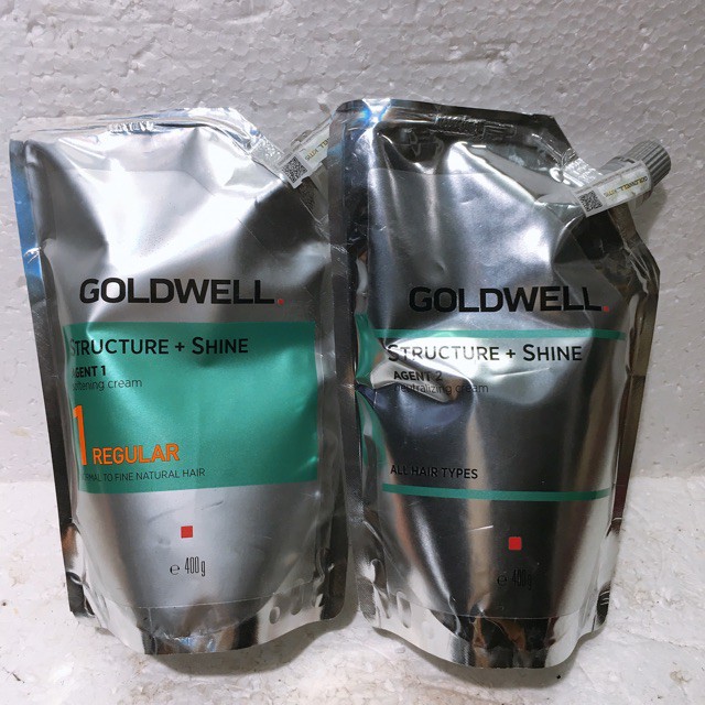 Cặp thuốc duỗi tóc GOLDWELL STRAIGHT'N SHINE 400mlx2