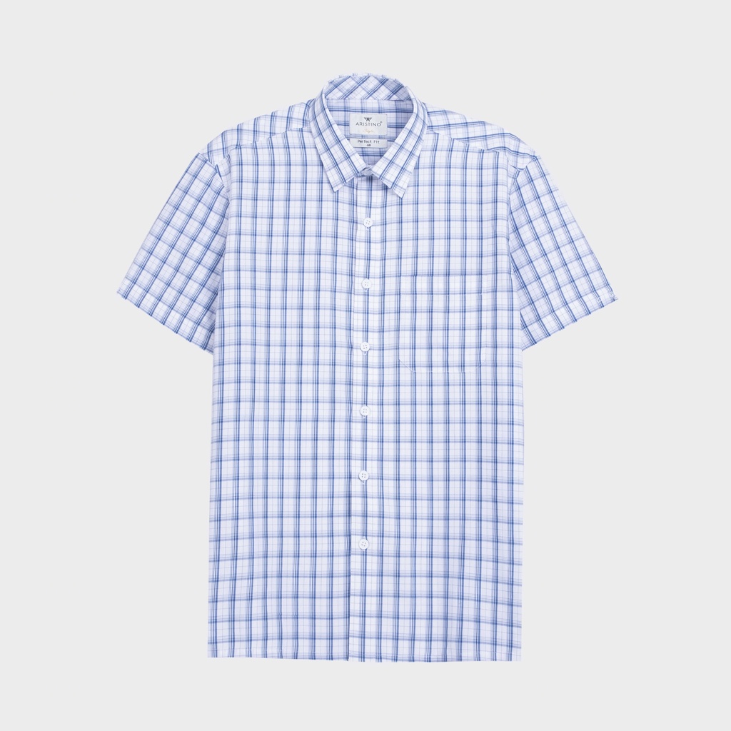 [MẪU MỚI] Áo sơ mi nam ngắn tay ARISTINO in họa tiết lịch lãm, thời thượng - ASS015S2