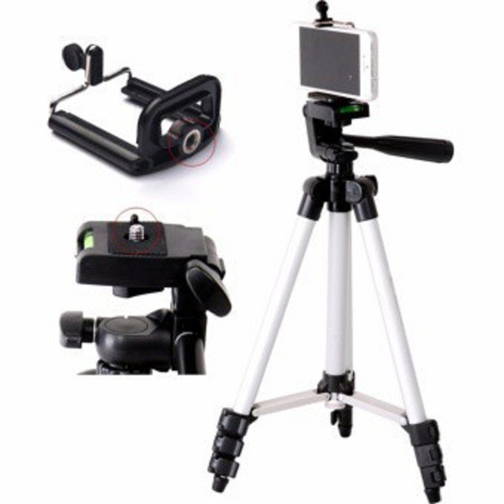 Tripod Giá Đỡ Điện Thoại ⚡ Giá Đỡ Chụp Ảnh Điện Thoại Tripod 3 Chân 3110 Tặng Kèm 1 Kẹp Điện Thoại - Tuấn Case 75