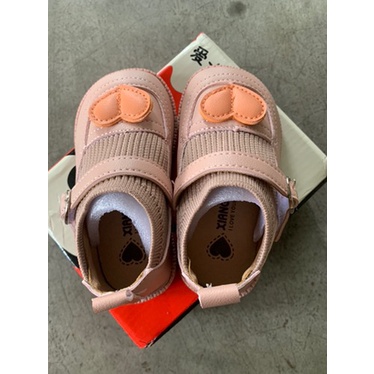 Giày cổ chun gắn nơ Tim siêu mềm cho bé gái [Mẫu Mới]