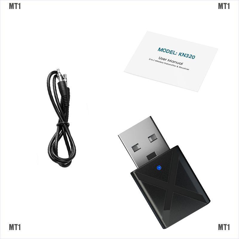 {MT1VN}Car 2-in-1 Transmitter Receiver Wireless Audio USB Bluetooth FM Adapter 5.0