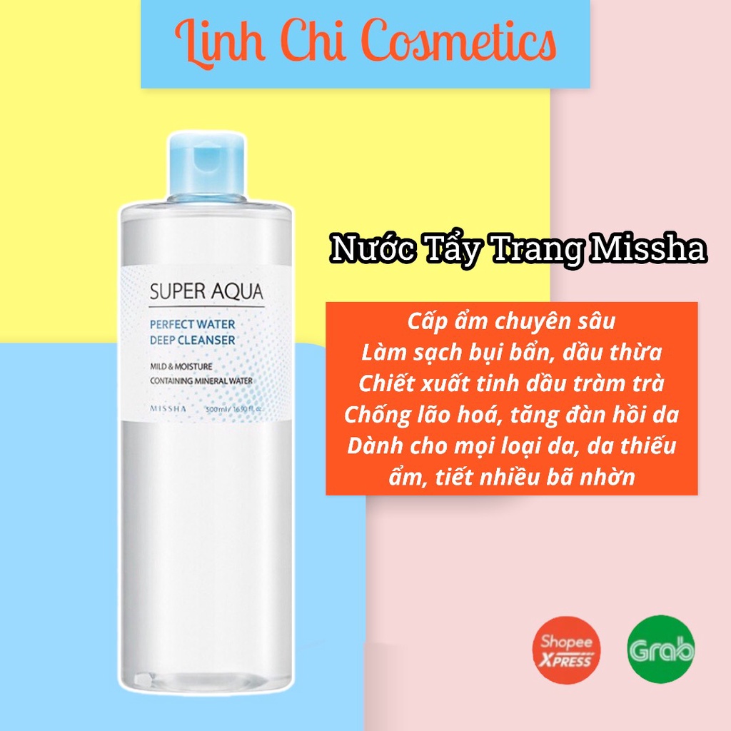 Nước Tẩy Trang Missha Super Aqua Perfect Water Deep Cleanser 500ml
