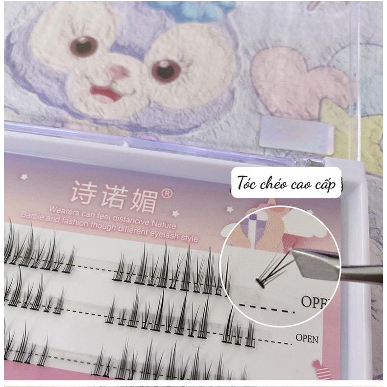 Lông mi giả trang điểm tự nhiên Mi chùm tách sợi tự nối hottrend tiktok - PIONI