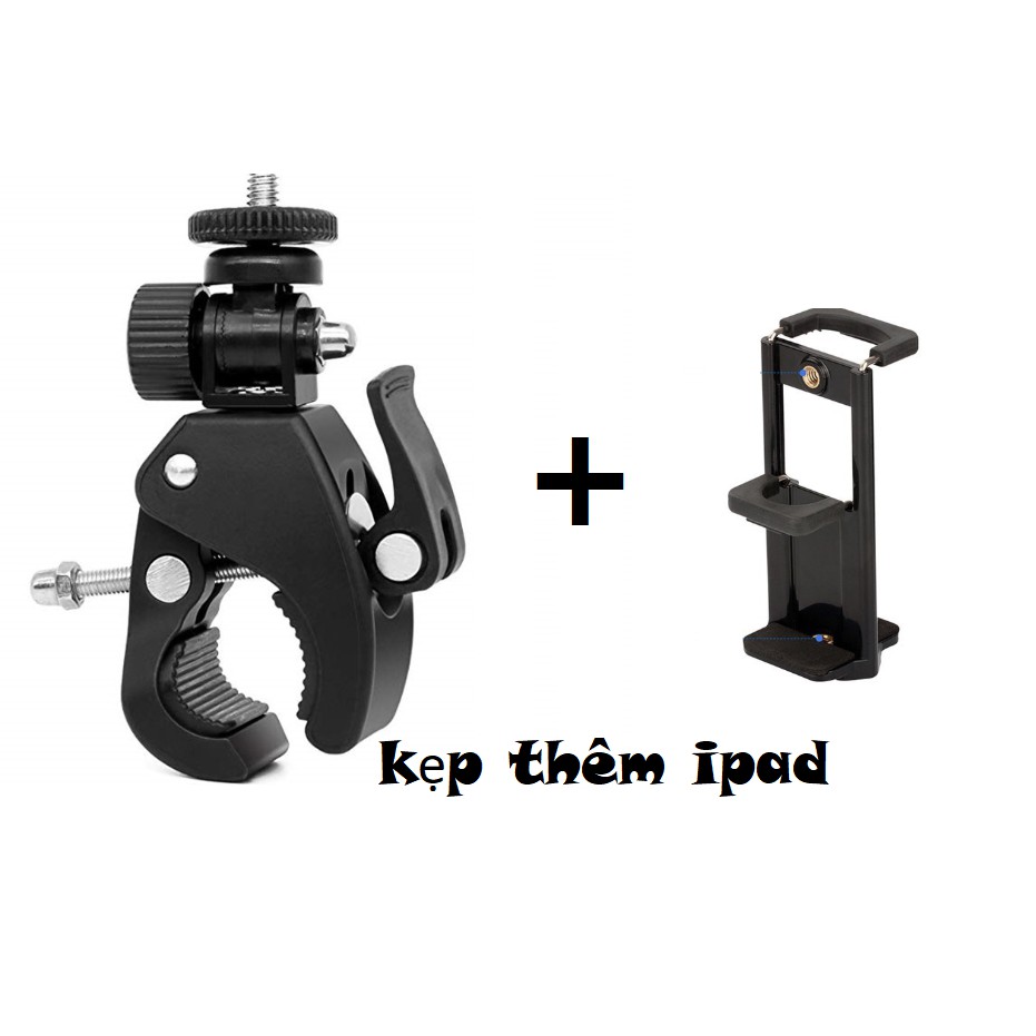 Giá đỡ kẹp điện thoại gắn vào tripod hỗ trợ livestream,live quay phim nhiều máy cùng lúc VIDEO Sản Phẩm