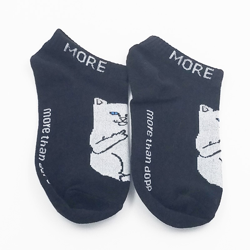 Vớ Cotton Cổ Thấp In Họa Tiết Chú Mèo Dễ Thương Thời Trang Mùa Hè 2019 Cho Nữ