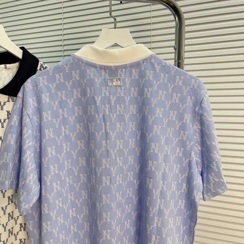 Áo Polo M.L.B Monogram Allover Collar Short Sleeve T-shirt N.Y Yankees, Áo polo MLB