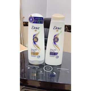 Dầu gội Dove phục hồi 325g và dầu xả phục hồi 335g