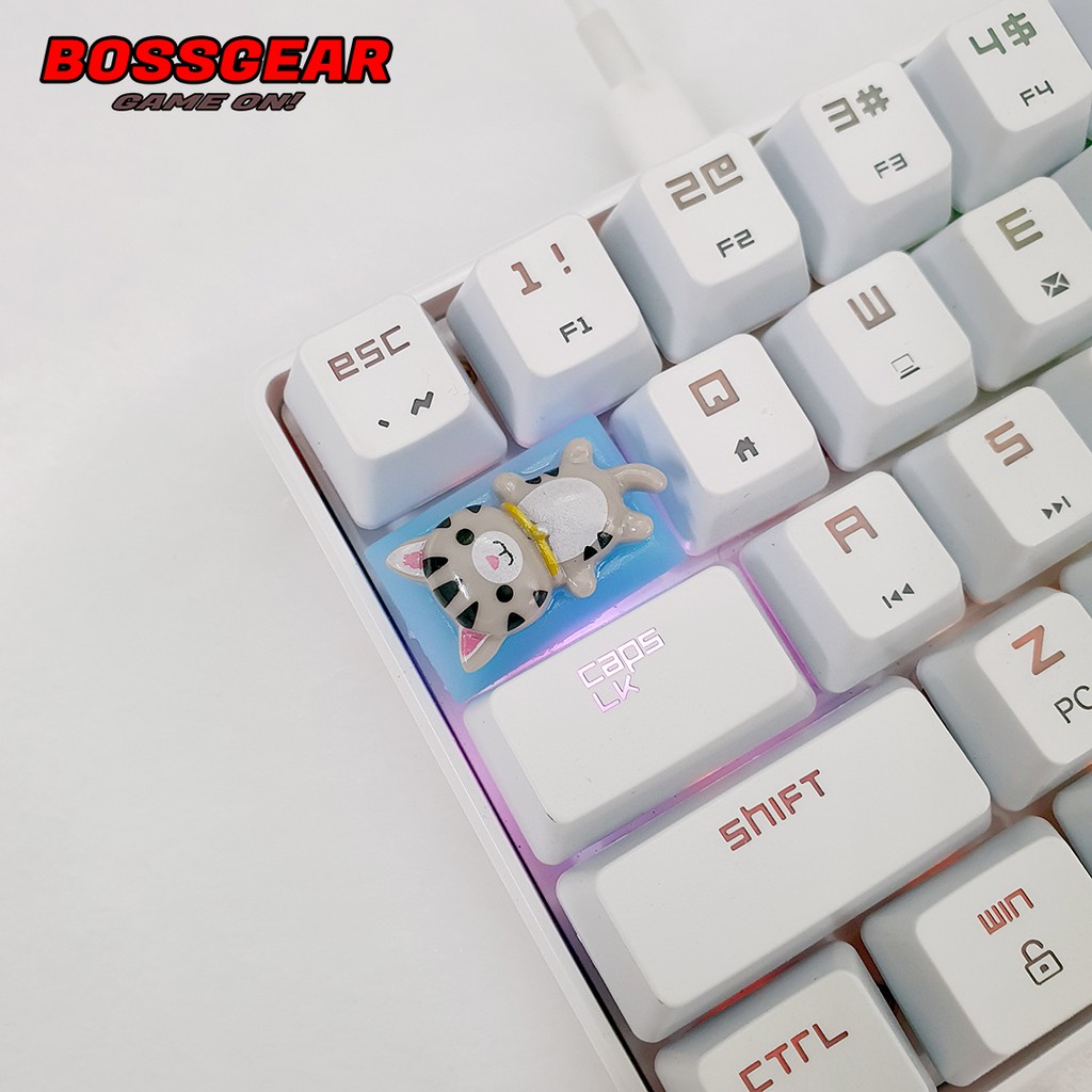 Keycap lẻ hình mèo lười lazy cat siêu dễ thương( Keycap Artisan )