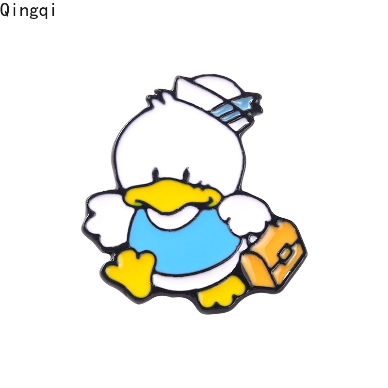 Ghim cài áo Miss Zoe hình chú vịt hoạt hình đang ngủ dễ thương cho nữ