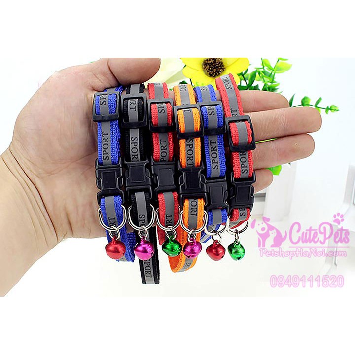 Vòng cổ phản quang gắn chuông dành cho thú cưng - Đồ thú cưng - CutePets Phụ kiện chó mèo Pet Shop