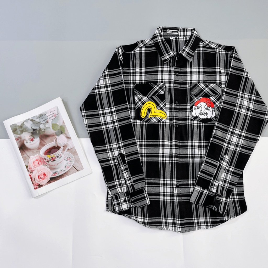 SIỂU PHẨM ÁO SƠ MI CARO EVISUS TAY DÀI NAM TÍNH LỊCH LÃM HOT TREND THỊNH HÀNH NĂM NAY- CÓ VIDEO SHOP TỰ QUAY- CAM KẾT Y