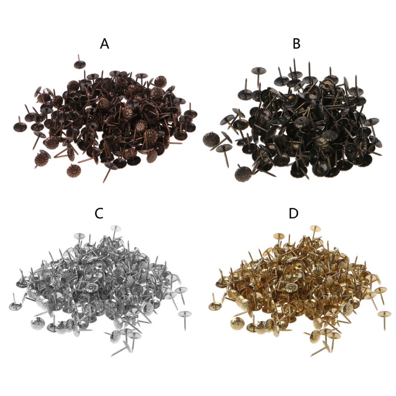 Set 500 Đinh Ghim Tròn Bằng Kim Loại Dùng Trang Trí Nội Thất DIY