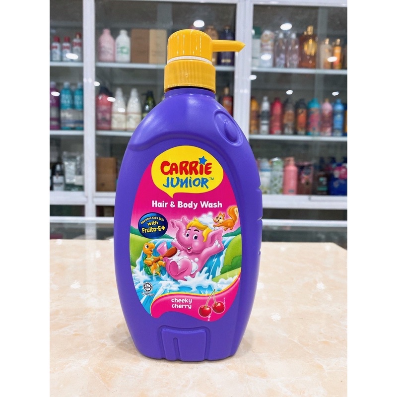 Sữa tắm gội toàn thân cho bé Carrie Junior 700g chính hãng + voi bông cao cấp xinh xắn