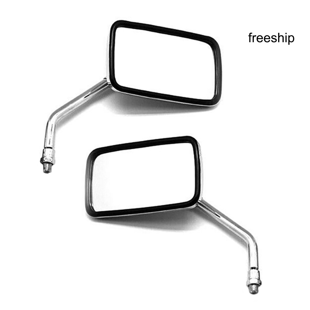 Set 2 gương chiếu hậu thiết kế hình chữ nhật 10mm chất lượng cao cho xe máy