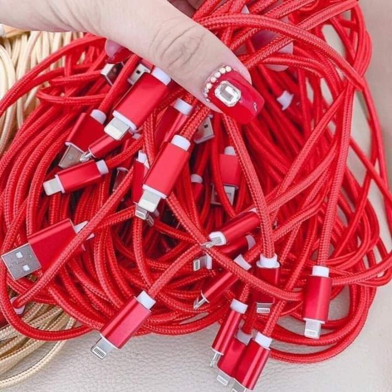 Dây Sạc IPhone, Android Dài 3M Bọc Dù Siêu Bền